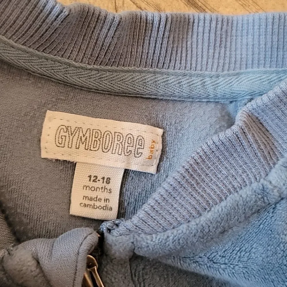 Gymboree 12-18 month blue suede zipup jacket